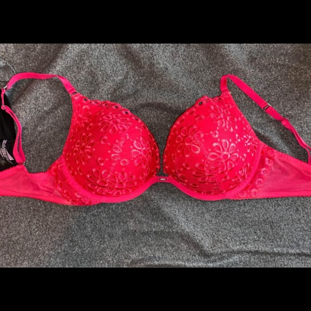 Victoria secret push up bra 34DD pink/red
